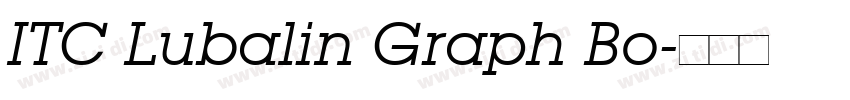 ITC Lubalin Graph Bo字体转换